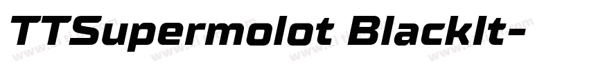 TTSupermolot BlackIt字体转换